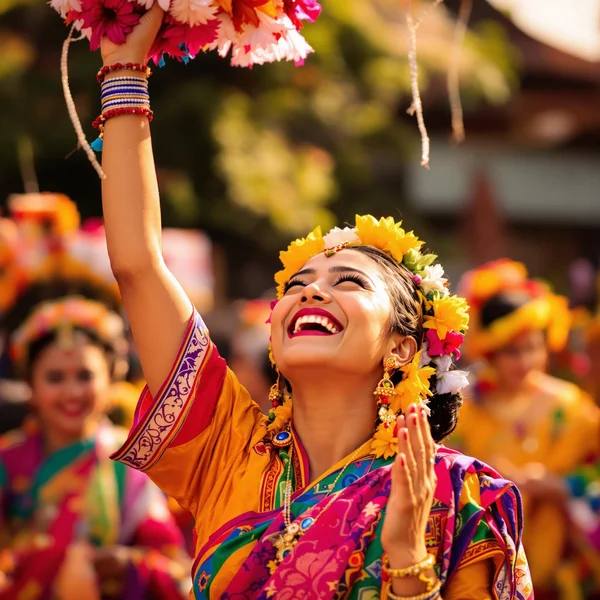Cultural Festival Joyful Portrait