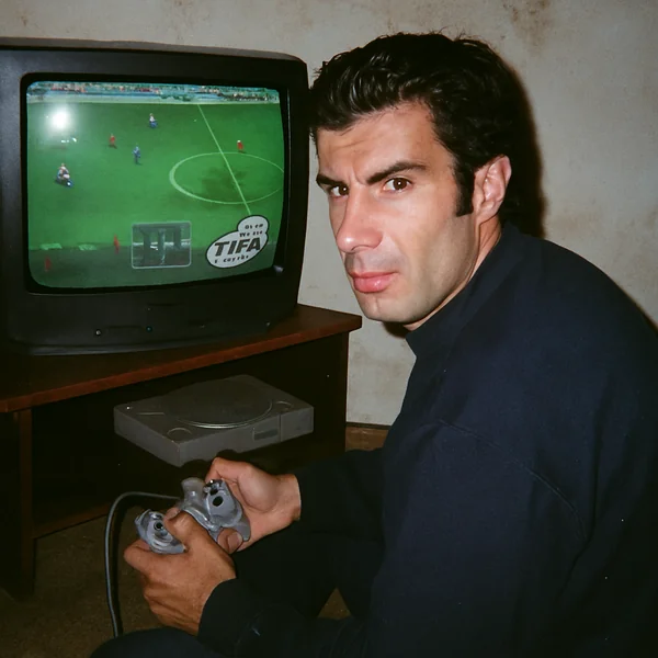 90s Footballer Gaming Photo