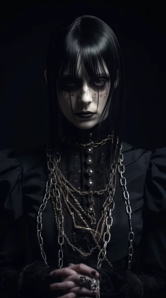 Dark Occult Gothic Woman Portrait