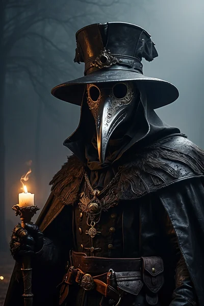 Plague Doctor Cinematic Fantasy Scene