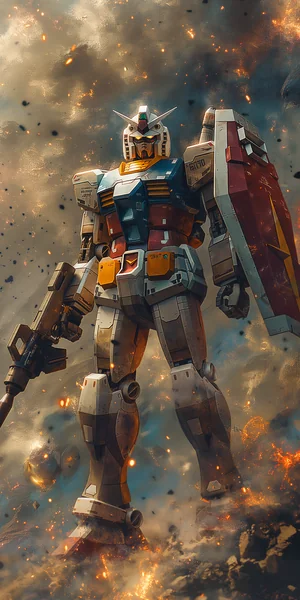 Classic Gundam Anime AI Art