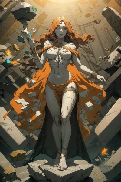 Marble Goddess Fantasy Statue