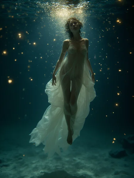 Underwater Fantasy Woman with Stars
