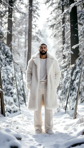 Surreal Winter Mirror Portrait