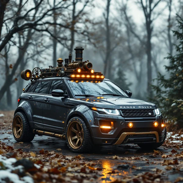 Steampunk Luxury SUV Concept Art