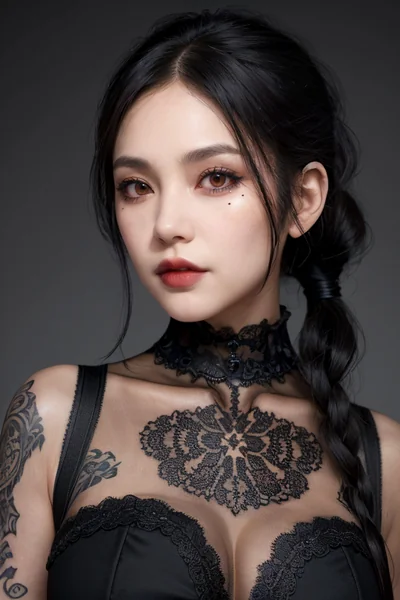 Gothic Woman Dark Fashion Portrait