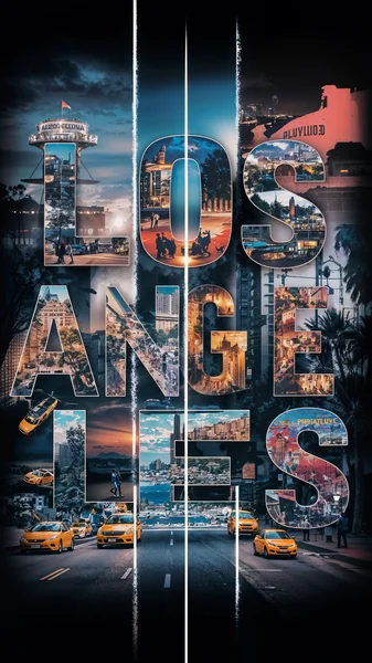 Los Angeles Cinematic Typography Poster