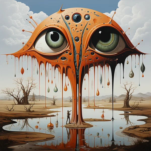 Surreal Melting Portrait Art