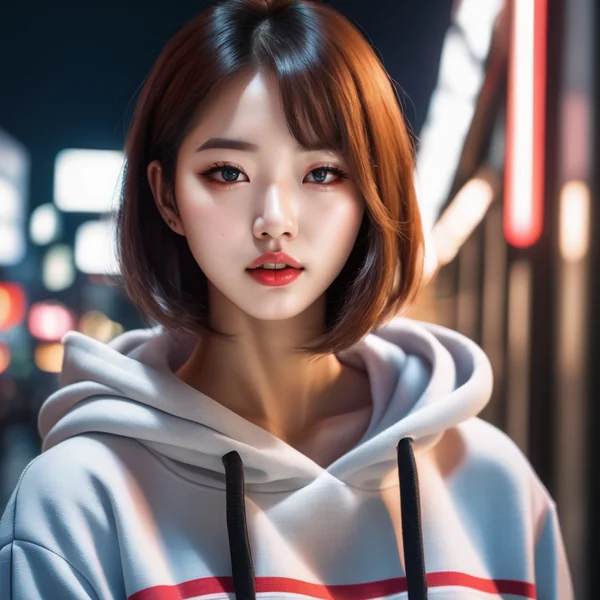 Cute Korean Street Fashion Portrait