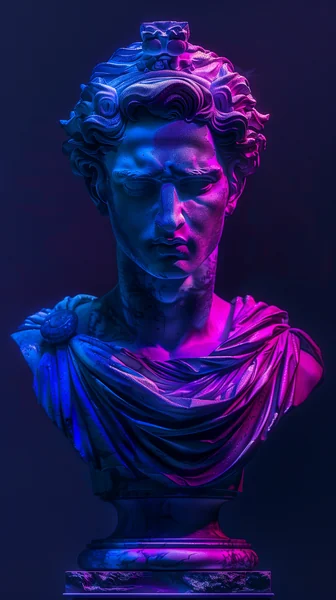 Neon Classical Bust Sculpture