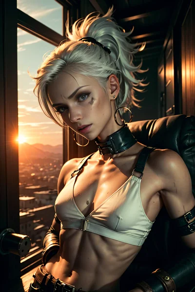 Cyberpunk Dystopian Girl Portrait