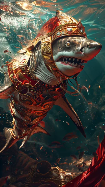 Roman Armored Shark Fantasy Art