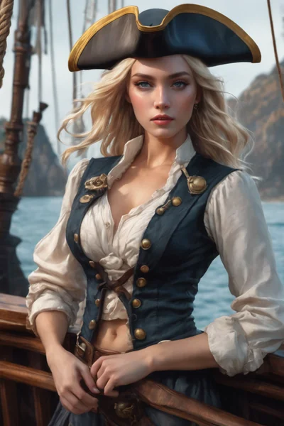 Blonde Pirate Captain Fantasy