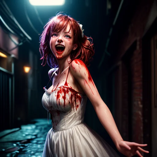 Dark Alley Horror Girl Portrait