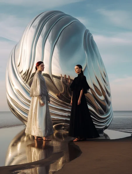 Surreal Couture Beach Sculpture