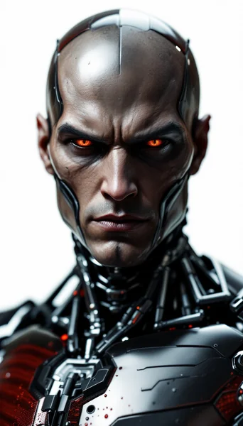 Muscular Robot Villain 3D Render