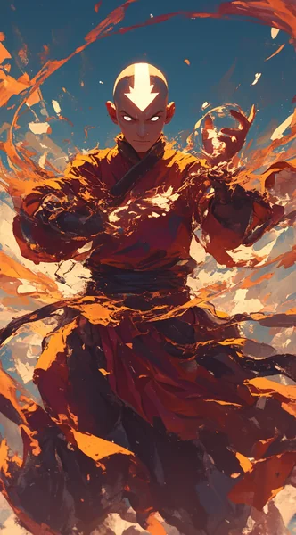 Explosive Airbender Anime Art