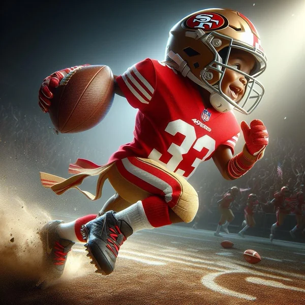 Football Toddler Touchdown Scene