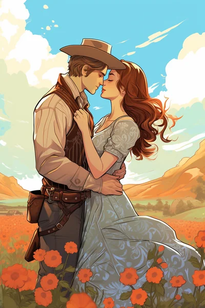 Wild West Romance Illustration