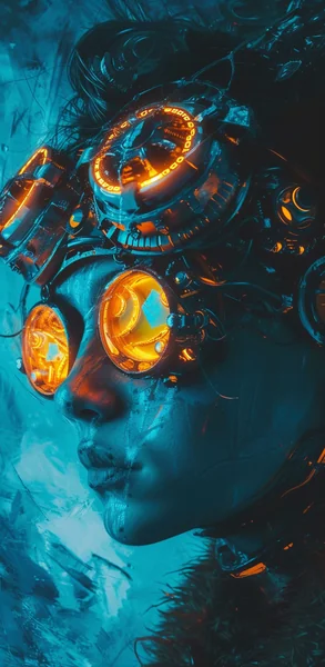 Neon Skin Cyber Mystic Woman