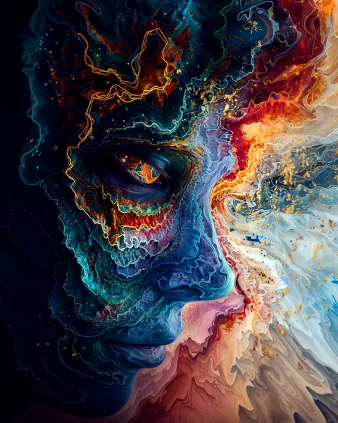 Psychedelic Collage Color Explosion