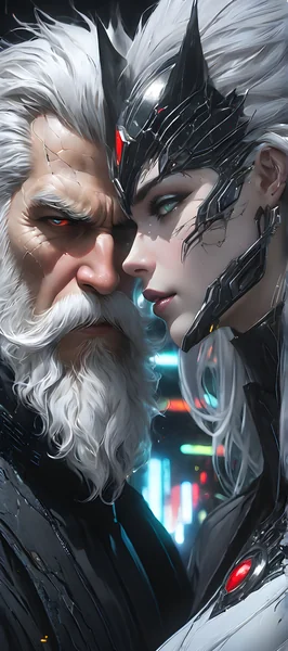 Cyber‑Demonic Santa Surreal Portrait