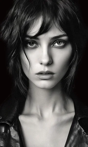 Black and White Leather Fashion