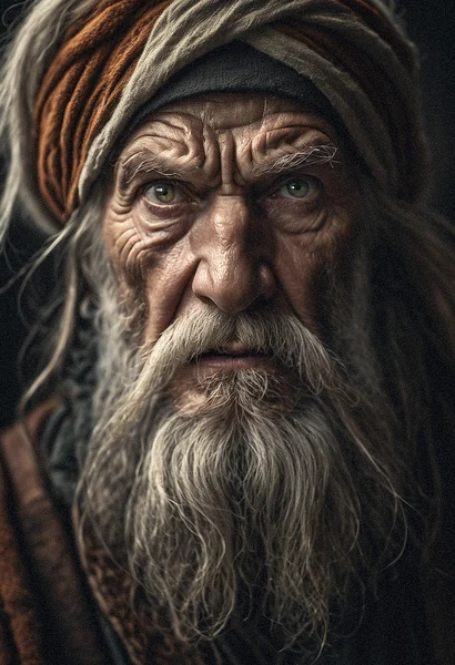 Elder Man Turban Portrait