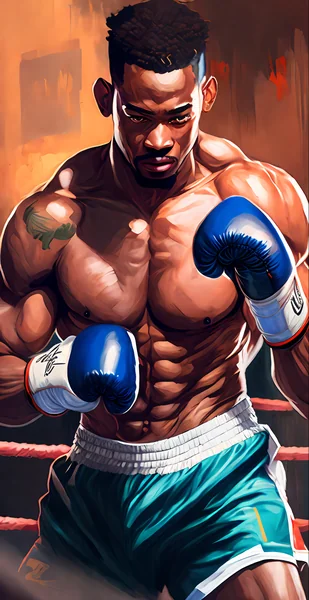 Boxer Anime Style Illustration