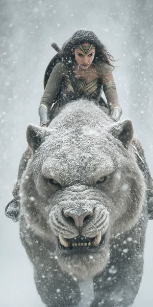 Wonder Woman Winter Battle Scene