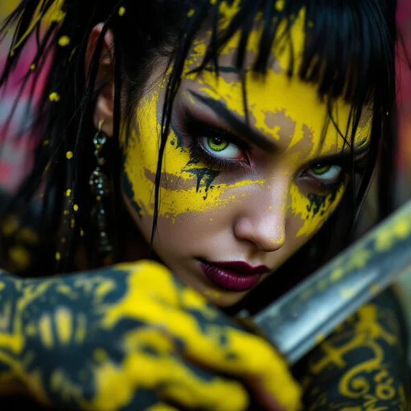 Gothic Punk Samurai Fashion Art