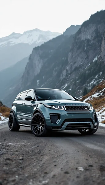 Modified Range Rover in Snowy Road