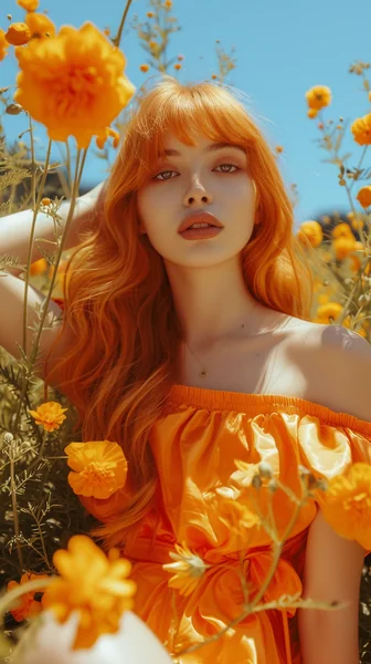Kodak Style Orange Fashion Photo