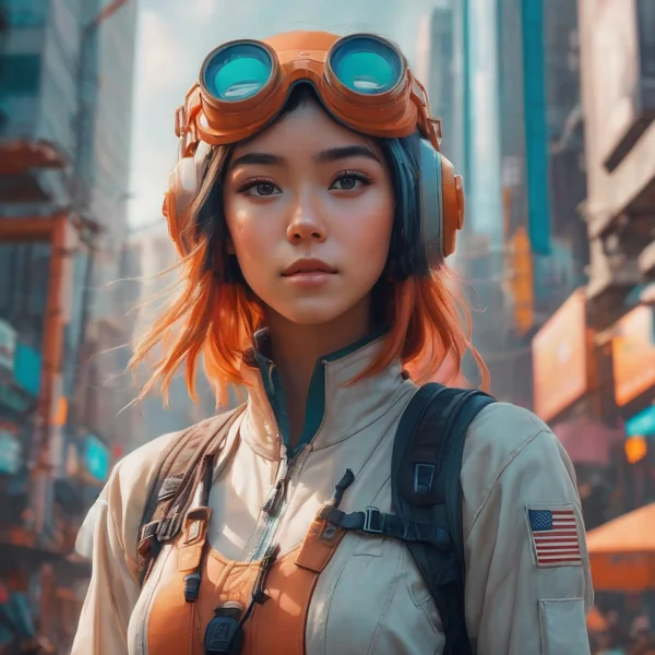 Fantasy Woman Goggles AI Art