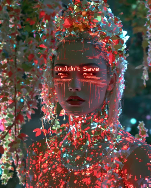 Glitched Cyborg Nymph Jungle