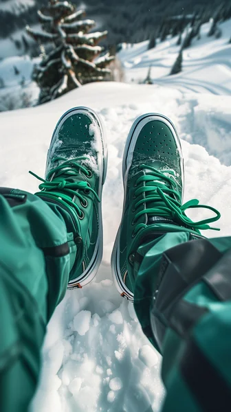 Snowboard Boots Gear Close-Up