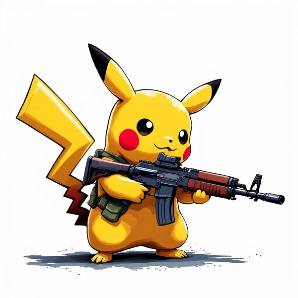 Cartoon Character Action Parody AI Art