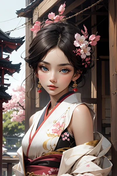 Traditional Japanese Beauty Portrait