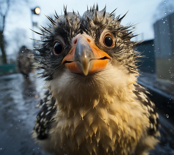 Penguins Snowy Selfie Scene