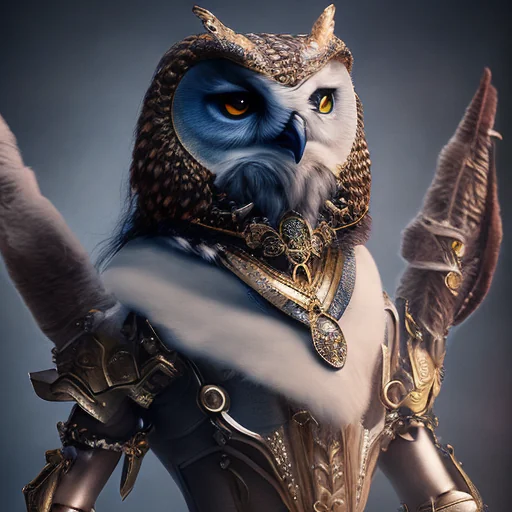 Owl Warrior Hybrid Portrait