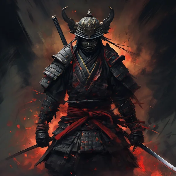 Faceless Demonic Samurai Dark Fantasy