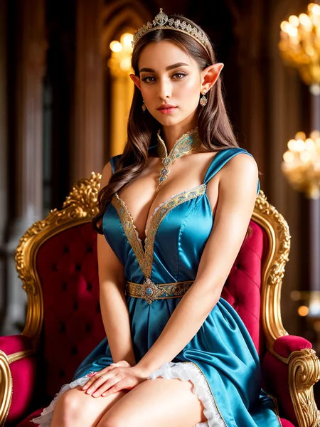 Royal Elf Fantasy Castle Portrait