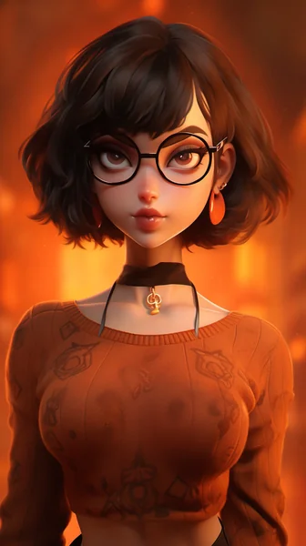 Goth Velma Style Portrait Art