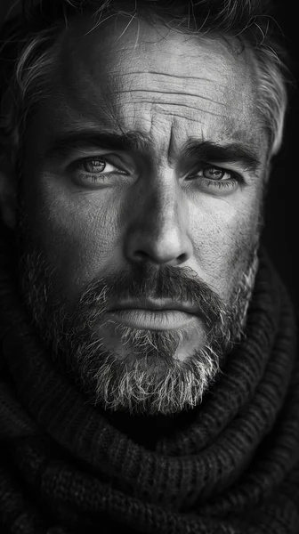 Minimal Noir Male Profile Portrait