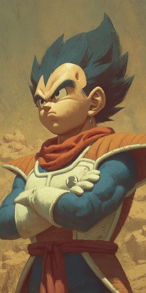 Vegeta Anime Character Art