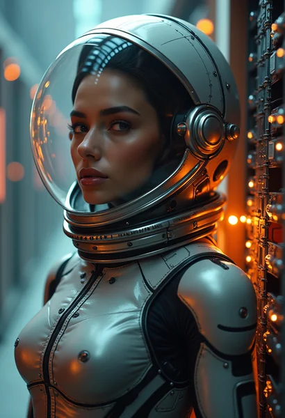 Futuristic Astronaut Cinematic Still