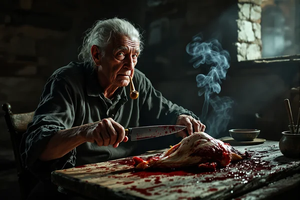 Dark Rural Chiaroscuro Portrait