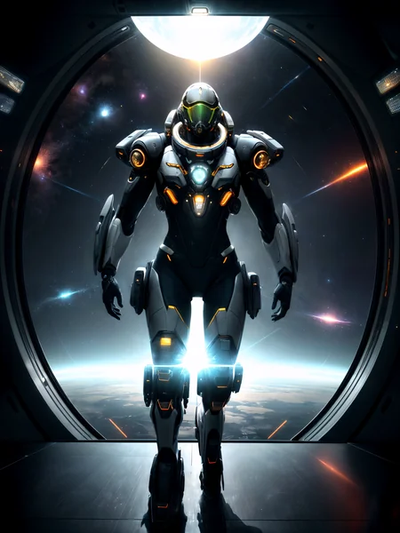 Crystallized Space-Time Sci-Fi Art
