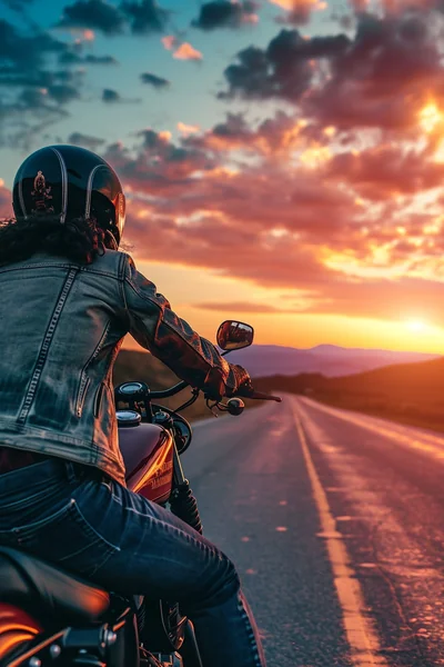 Ultra-Realistic Biker on Harley Motorcycle