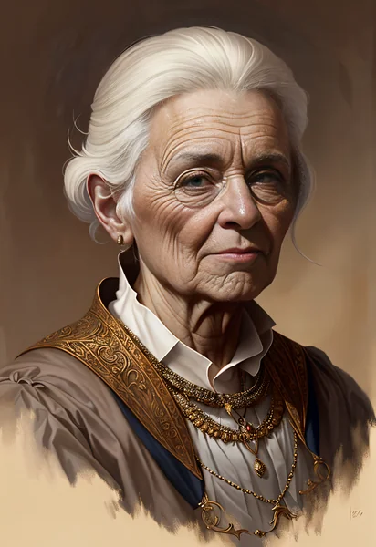 Medieval Old Woman Fantasy Portrait